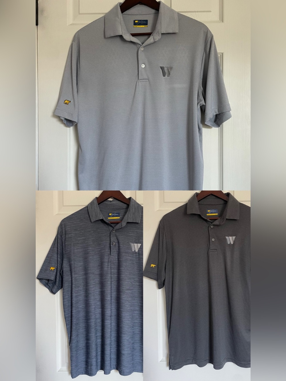 Jack Nicklaus Golf Polo Shirt Bundle Set of 3 Men’s Medium Performance Golf
